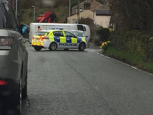 Police shut off Wall Hill Road just after 10.30am after the collision. 
