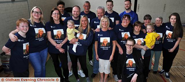 DOING it for Chloe . . . the family pictured before the fitness session