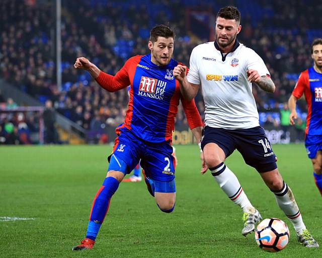 FRONT-LINE THREAT . . . fit again Bolton foward Gary Madine (right) will prove a handful for Athletic