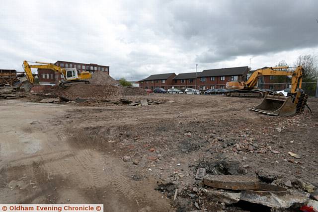 Byron Street School demolition, progress pic.