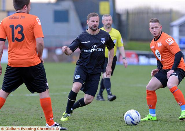 RICHIE Wellens in action at last night's charity match in aid of Prostate Cancer UK and Once Upon a Smile
