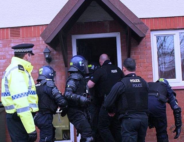 POLICE execute dawn raids in Oldham, Levenshulme and Stockport, resulting in five arrests
