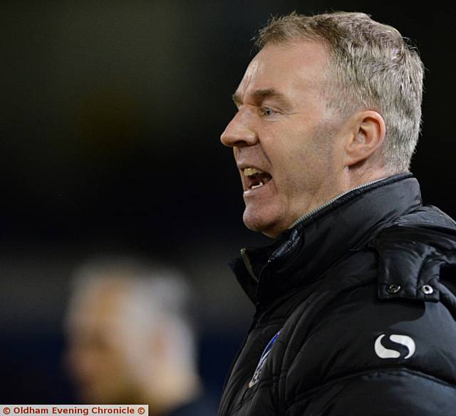 JOHN SHERIDAN . . . the Athletic boss is busy preparing for this weekend's vital home clash against Fleetwood