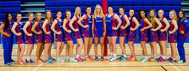 LET'S HEAR IT FOR THE GIRLS . . . Oldham Netball Club, North-West Premier League champions for season 2016-17