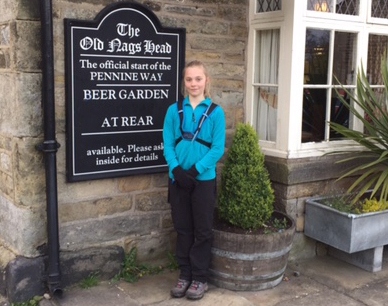A resolute Delph teenager inspired by her mother Is setting herself a challenging 108 miles charity walk. Aimee Torr, (13), will take on the five-day trek from Hawes to Edale in July  to raise money to Francis House Children’s Hospice. 