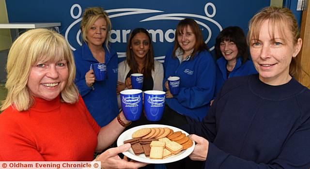 EVENT . . . At Caremark in Lees are staff (from left Stephanie Doherty, Jane Grant, Iqra Sabar, Carol Laister, Maryann Brierley and Helan Graham)