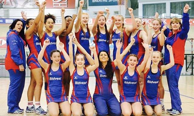 HOW ABOUT THAT? . . . Oldham Netball Club's under-14s will be Birmingham-bound later this month