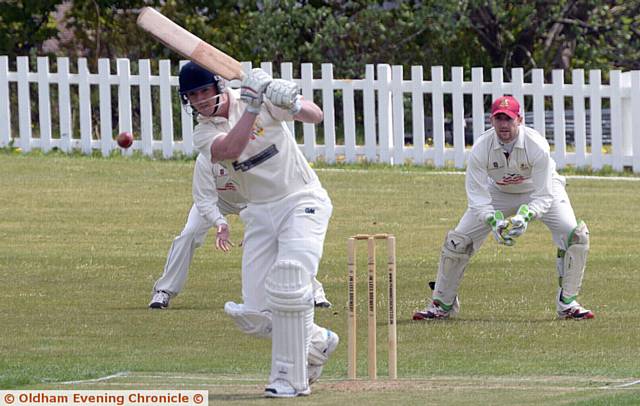 RUN-FEST . . . Royton's Ryan Carruthers shocked Walsden with a superb knock