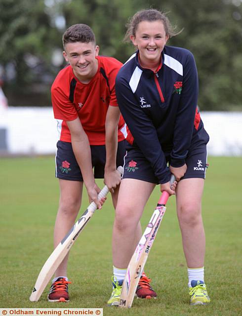LANCASHIRE LAURELS . . . Leo Matthews (15) and sister Zara (14) have been selected to play cricket for the county