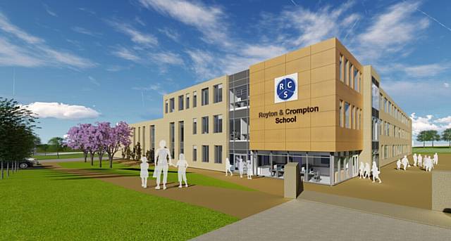 ARTIST'S impression . . . how the new building at Royton and Crompton School will look if plans get the green light