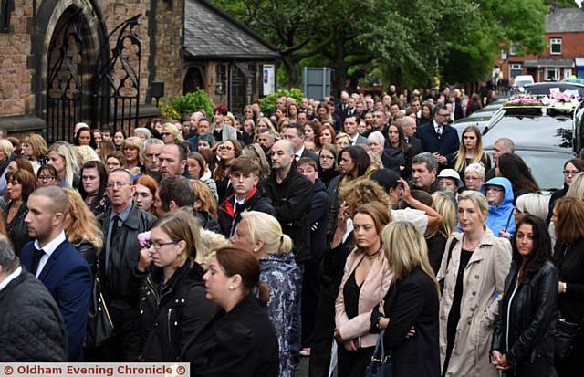 HUGE turnout . . . hundreds flocked to St Anne’s Church in Royton
