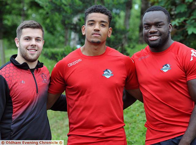 NEW FACES . . . Matt Wilkinson (left), Kameron Pearce-Paul, Sadiq Adebiyi. Not pictured: Connor Williams. PICTURE by ANTHONY MILLER