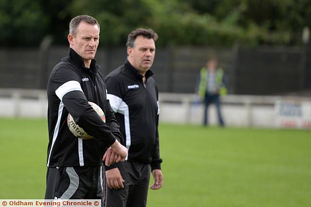 TEAMWORK . . . joint managers Lloyd Morrison (left) and Peter Band are putting plans in place for next season