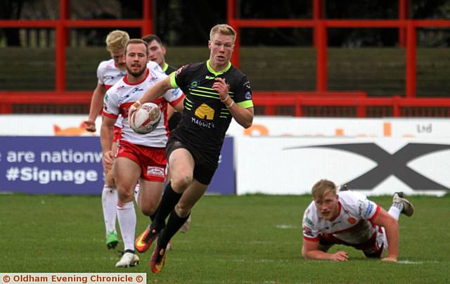 OUT FOR THE SEASON . . . Kieran Gill suffered a serious knee injury during Castleford's defeat of St Helens
