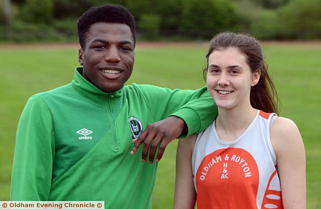 HARRIERS TO THE FORE . . . Reality Osouha and Sophie Hall