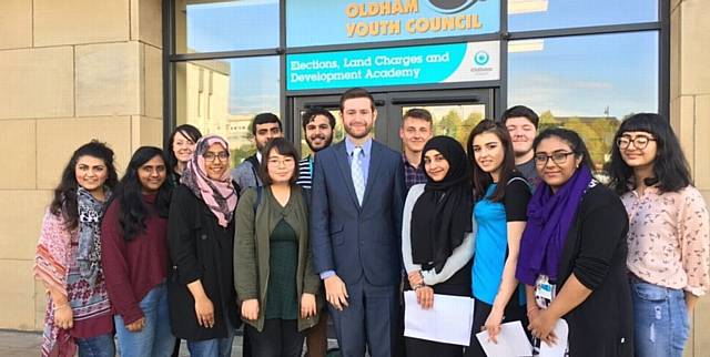 JIM McMahon MP meets Oldham Youth Council members
