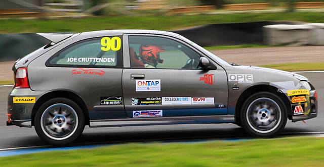 MAKING HIS MARK . . . Joe Cruttenden on track at the Knockhill circuit