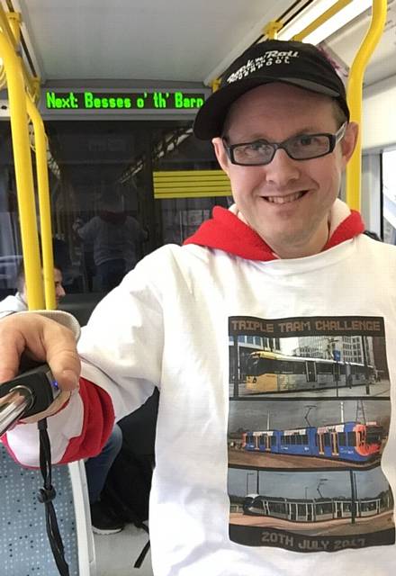 ONE man and his trams . . . Chris Holmes
