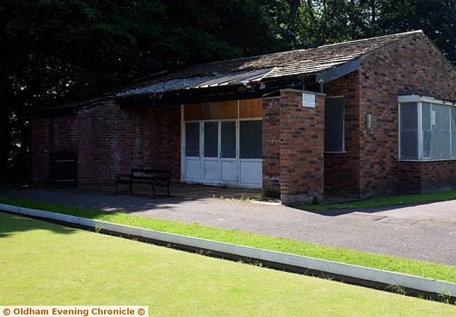 THE bowling club building where youths have been clambering on the roof