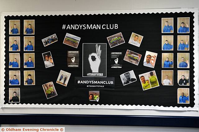 Teacher at New Bridge School, Andrew Greenway has set up Andys Man Club for young men to talk.