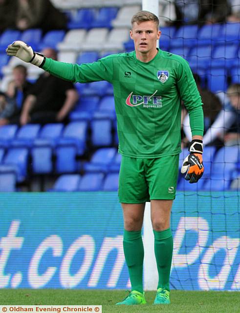 BEN WILSON . . . The on-loan Cardiff man is Athletic's only goalkeeper
