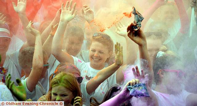 A RAINBOW of colours filled the atmosphere at last year's Colour Blast in aid of Dr Kershaw's Hospice