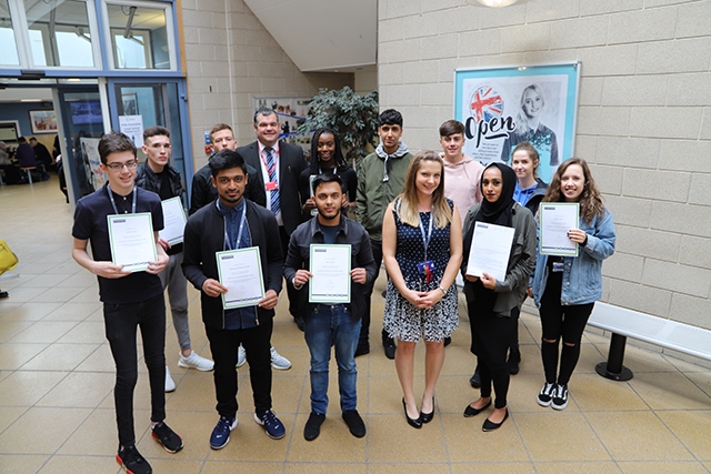 Thirteen top performing Oldham Sixth Form College students have each won a £500 scholarship to study at the London Institute of Banking and Finance.