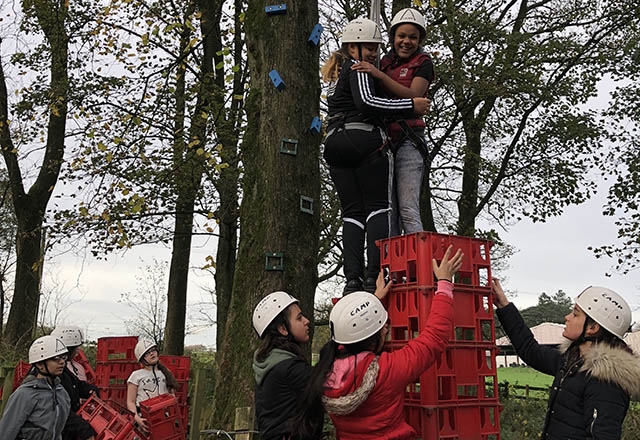 Getting out of their comfort zone proved the perfect way for Hathershaw College pupils to make new friends.