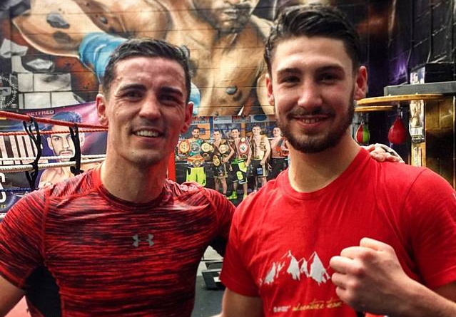 Danny Wright (right), pictured with fellow Oldham-based fighter, Anthony Crolla