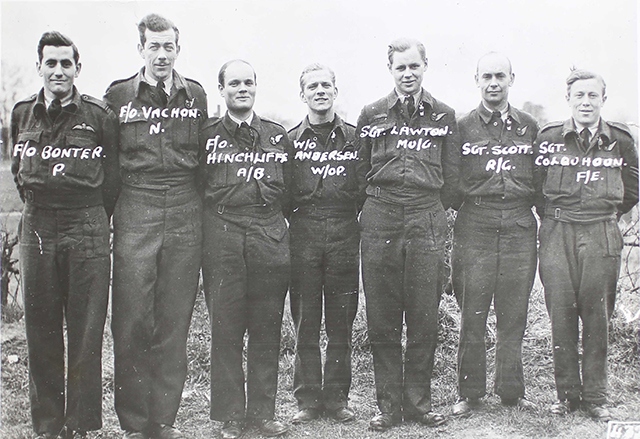 Sergeant Douglas Colquhoun, from Oldham, is pictured (far right)