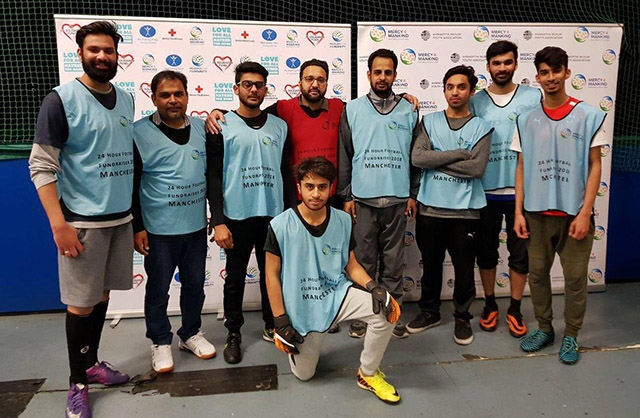 The team from the Ahmadiyya Muslim Youth Oldham branch