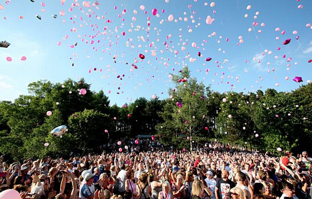 Thousands of balloons were released at last summer's Picnic in the Park remembrance event at Tandle Hill