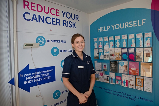 CRUK Senior Cancer Awareness Nurse Jessica Turner, who led the Oldham Awareness Hub in 2017