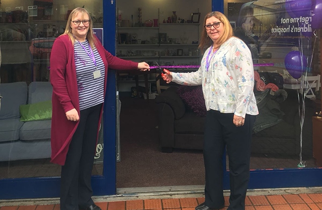 Pamela Gray (shop manager) and Janet Wild (assistant manager) officially open the Royton Forget Me Not shop. Just a day later the shop was broken into and police are investigating.