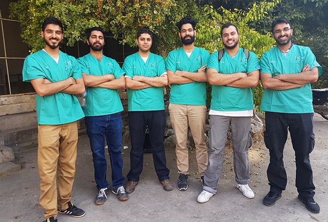 The Dental Aid Netowrk team were (left to right): Dr Zohaib Khan, Dr Amer Mobarik, Dr Imran Shafi, Dr Abdul-Wahab, Dr Imran Asghar and Dr Khurum Shafiq. 