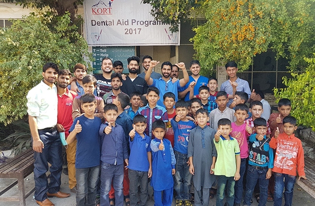 Children from Kashmir orphans relief trust with the DAN team