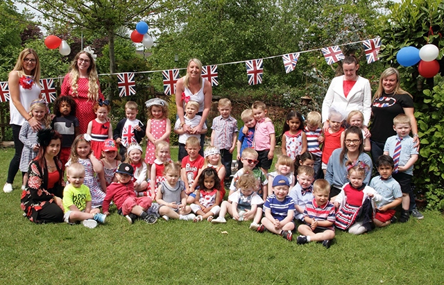 Children and staff enjoyed the royal wedding, and the glorious weather!