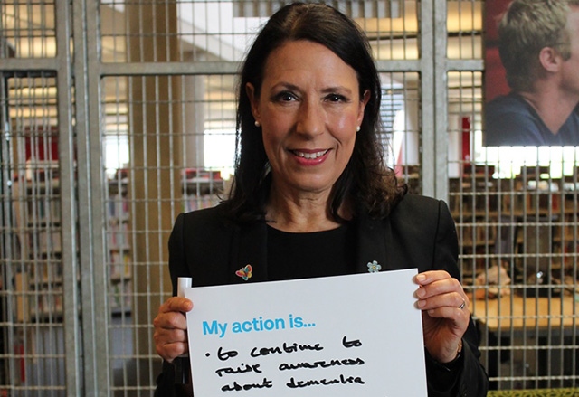 Oldham East and Saddleworth MP Debbie Abrahams shows her support