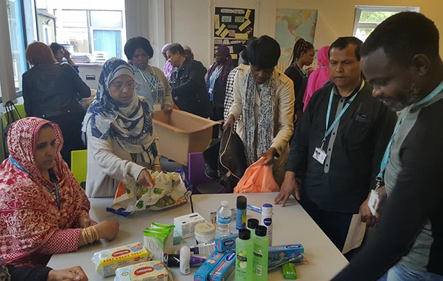 Students at Oldham College got stuck in to help the charity Care 4 Calais