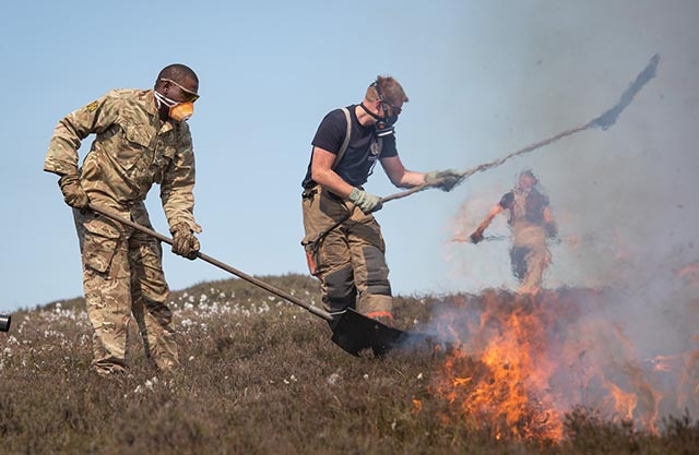Tackling the fires on Saddleworth Moor.

Picture courtesy of @BritishArmy on Twitter