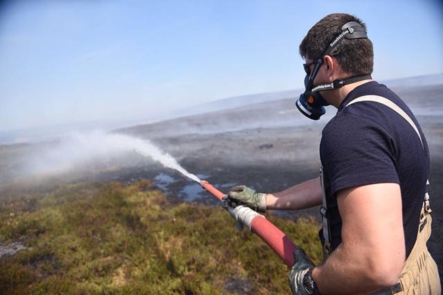 Tackling the fires on Saddleworth Moor.

Picture courtesy of @manchesterfire on Twitter