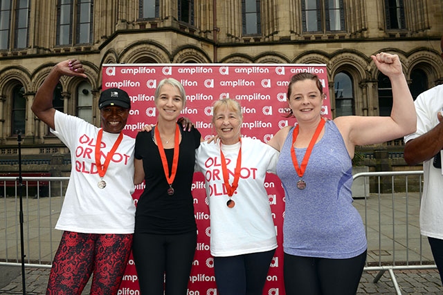 Pictured are (left to right): Verna Everett (aged 68), Holly Dennison (26), Janet Appleyard (64) and Lorna Fennel (32)