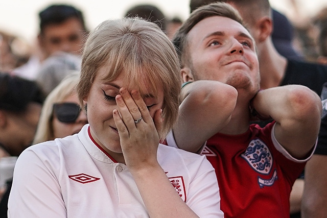 It proved to be utter dejection for England fans last night