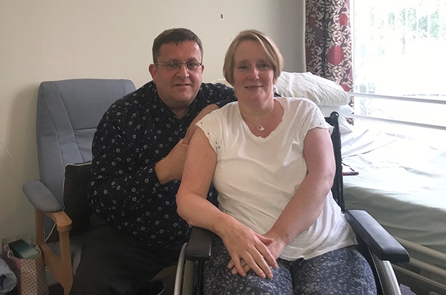 Debra Goodman and her husband Dale are pictured at the Dove’s Nest care home