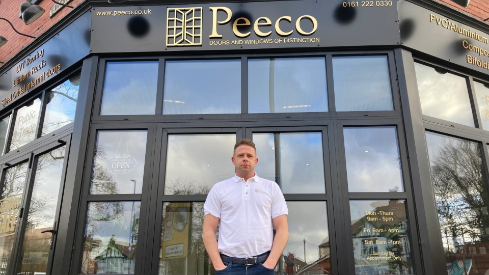 Chris Daly, owner of Peeco Ltd, outside his shop in Middleton