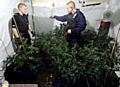 PCs Eric Grantham and Graham Turner make the drug find in Egerton Street 
