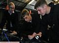 Mechanic training . . . (from left) instructor Matt Cumming, Aaron Ormsby (19) and Aidan Lees (17)
