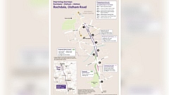 A map of the proposed changes to the the A671 in Rochdale which connects to Oldham town centre. Image courtesy of Transport for Greater Manchester