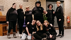 Pictured are the In My Shoes theatre group, one of the Oldham groups which has taken part in the project