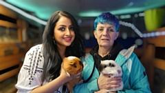 Film director Sharon Walia and rescue centre owner, Shaz Kelly
